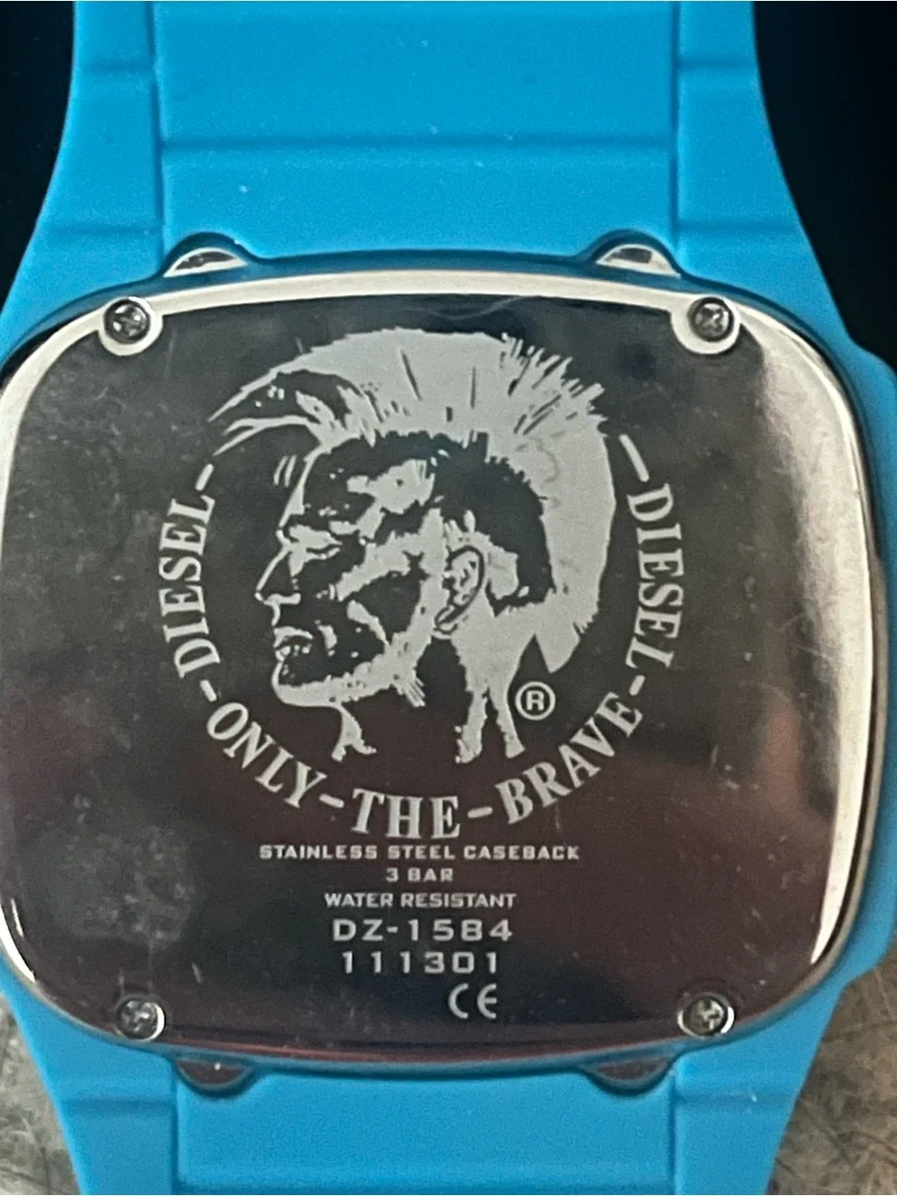 Diesel Bright Blue Silicone Strap Watch